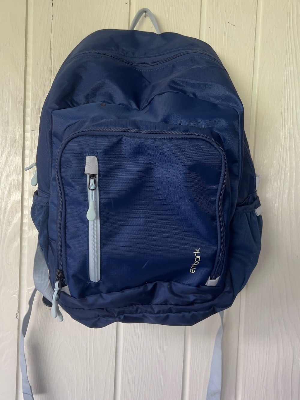 chork Navy Backpack with Light Blue Accents